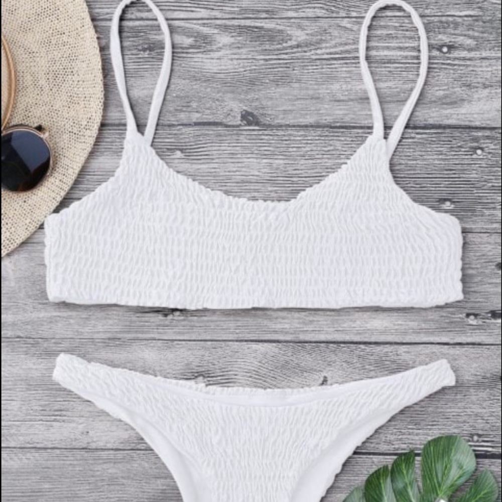 White Smocked Bikini